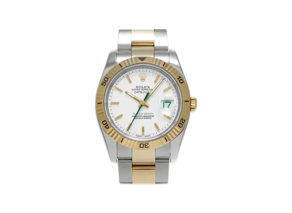 ROLEX Datejust Turn-O-Graph "White/Stainless Steel/Yellow Gold"