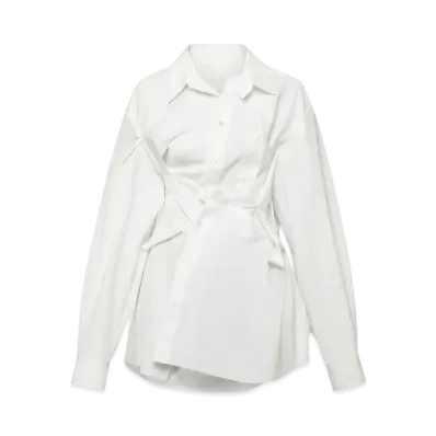 Maison Margiela Women's Raw Cotton Poplin Shirt "White"