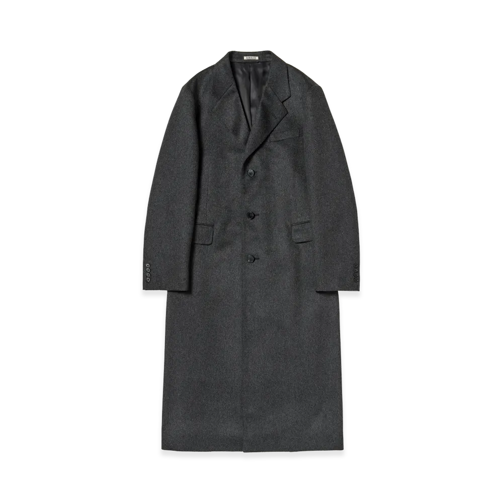 AURALEE Women's Cashmere Moleskin Long Coat "Top Charcoal"