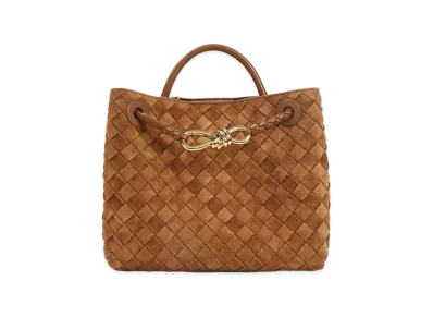 Bottega Veneta Women's Suede Small Andiamo Handbag "Cognac/Camel"
