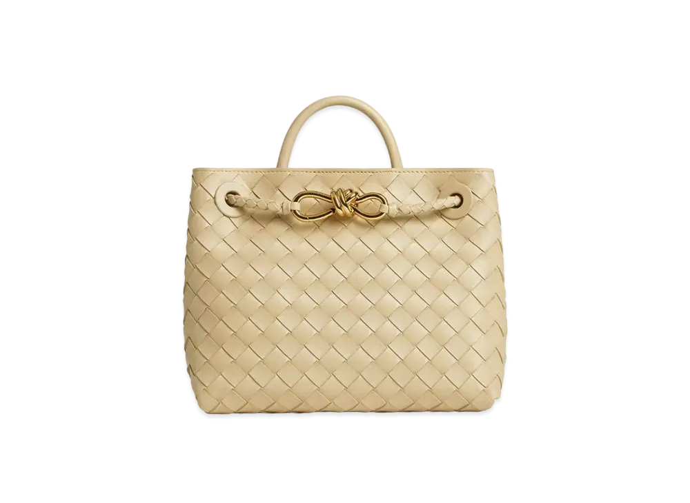 Bottega Veneta Small Andiamo Intrecciato Suede "Light Butterscotch"