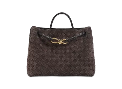 Bottega Veneta Women's Suede Andiamo Medium Handbag "Dark Brown"