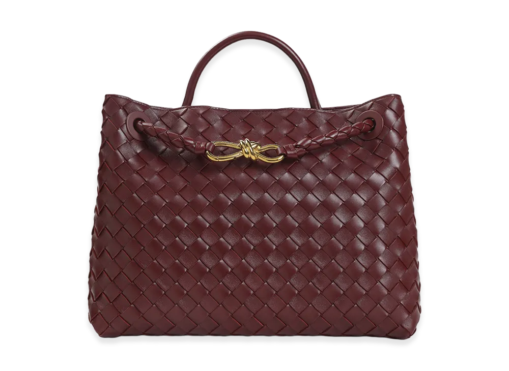 Bottega Veneta Women's Andiamo Medium Bag "Burgundy"