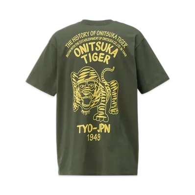 Onitsuka Tiger Graphic Tee "Khaki/LightGreen"