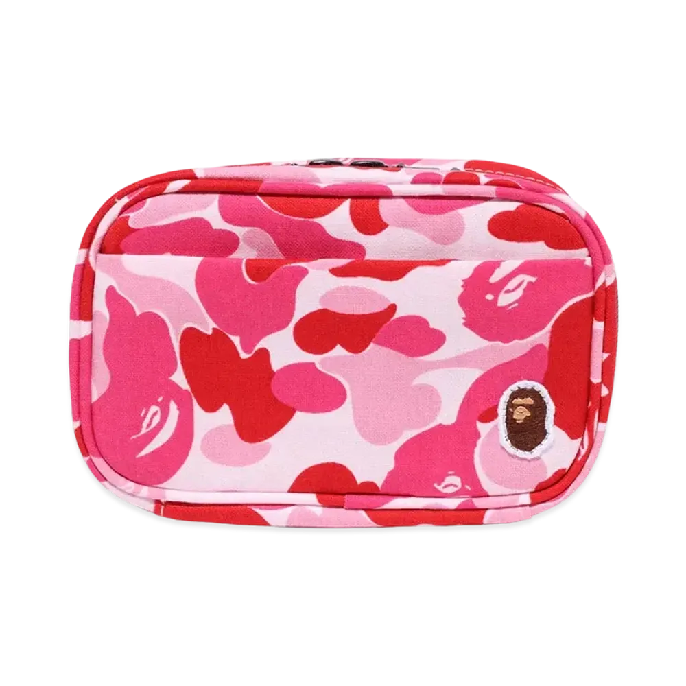 A BATHING APE ABC Camo Gadget Pouch "Pink"