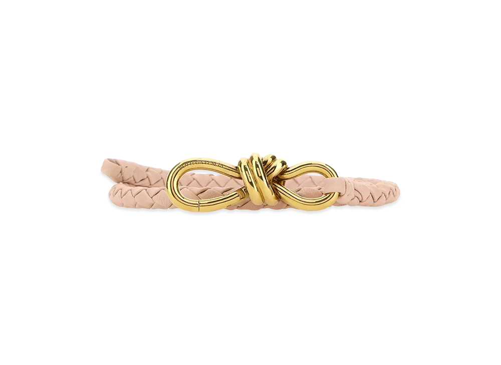 Bottega Veneta Women's Leather Andiamo Belt "Light Pink"