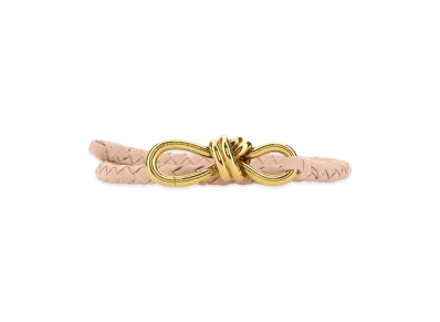 Bottega Veneta Women's Leather Andiamo Belt "Light Pink"