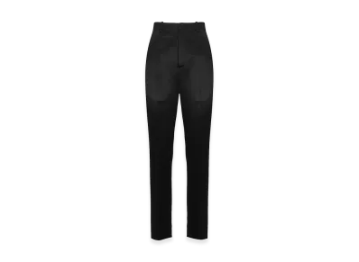 Saint Laurent Women's Slim Fit Mid-Rise Trousers "Black"