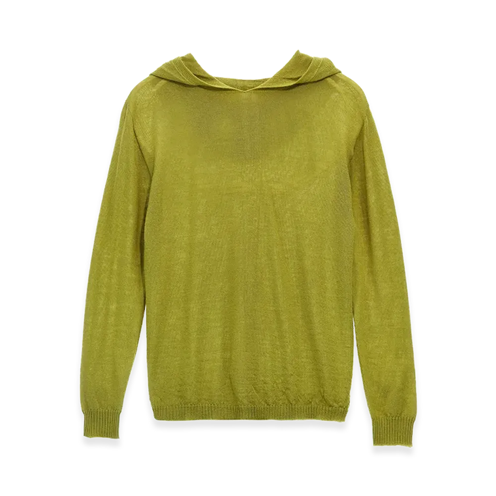 Rick Owens Kids Wool Hooded Sweater "Green"