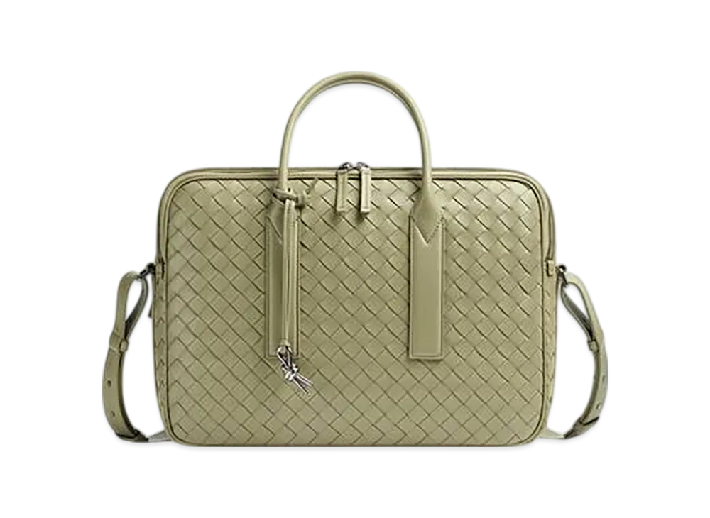 Bottega Veneta Getaway Briefcase "Travertine"