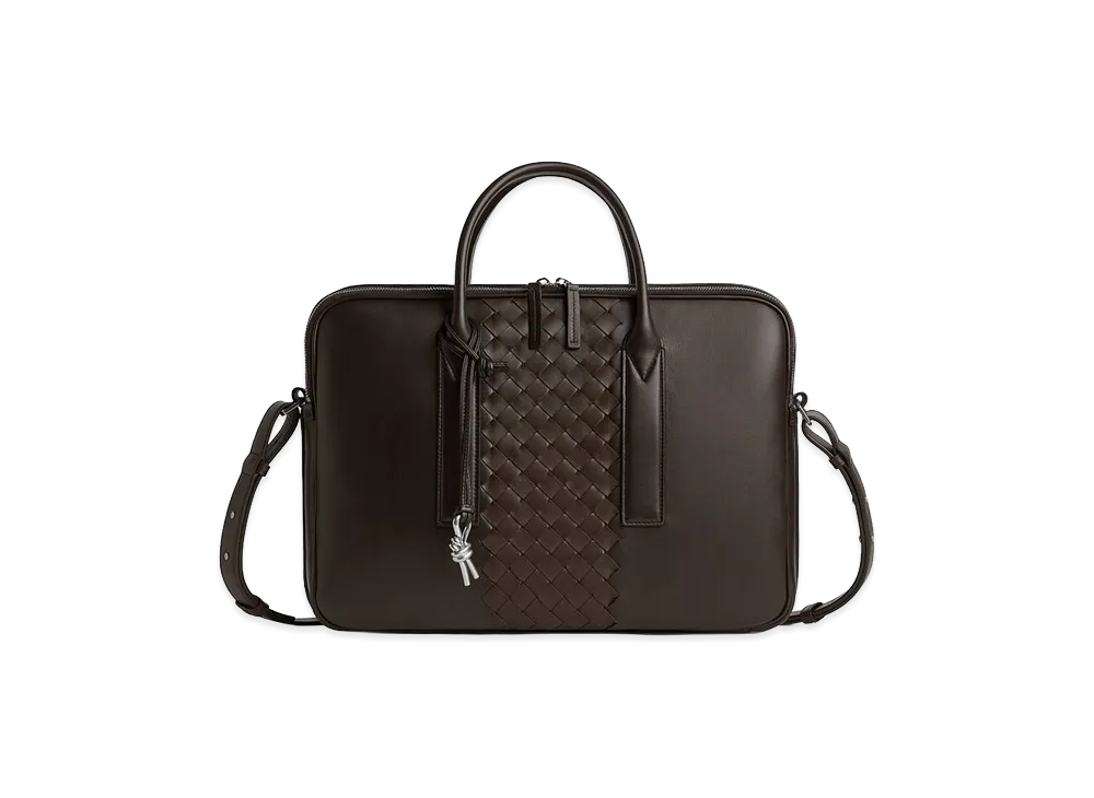 Bottega Veneta Getaway Briefcase "Fondente/Old Wood"