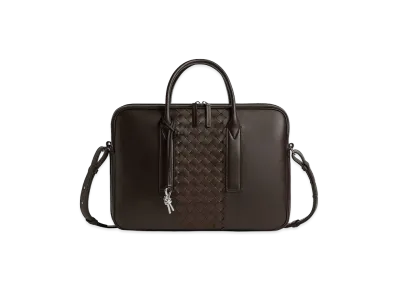 Bottega Veneta Getaway Briefcase "Fondente/Old Wood"