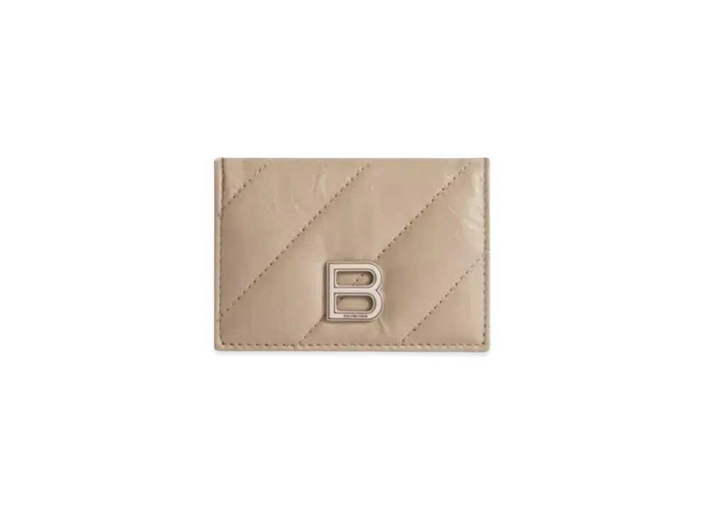 BALENCIAGA Crush Mini Wallet Quilted "Brown"