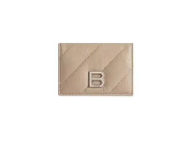 BALENCIAGA Crush Mini Wallet Quilted "Brown"