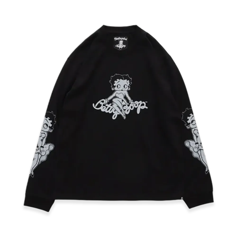 mastermind world x Betty Boop L/S Tee "Monochrome"