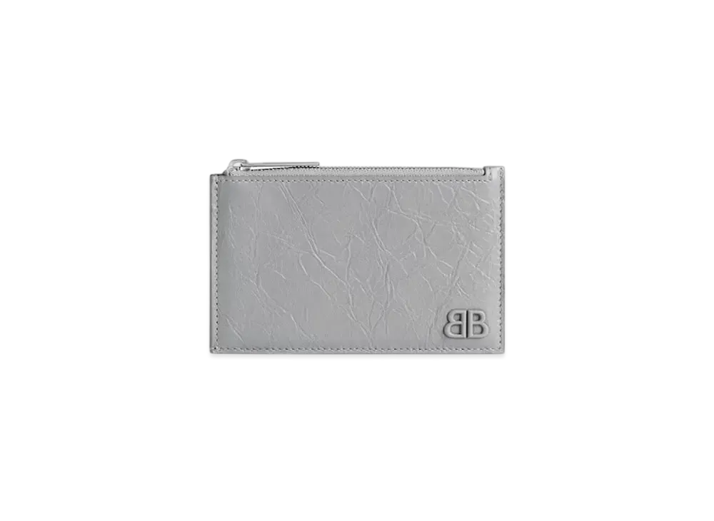 BALENCIAGA Monaco Long Coin and Card Holder "Gray"