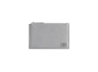 BALENCIAGA Monaco Long Coin and Card Holder "Gray"