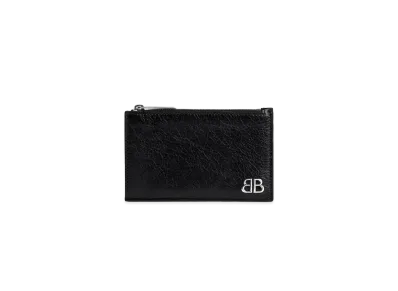 BALENCIAGA Monaco Long Coin and Card Holder "Black"