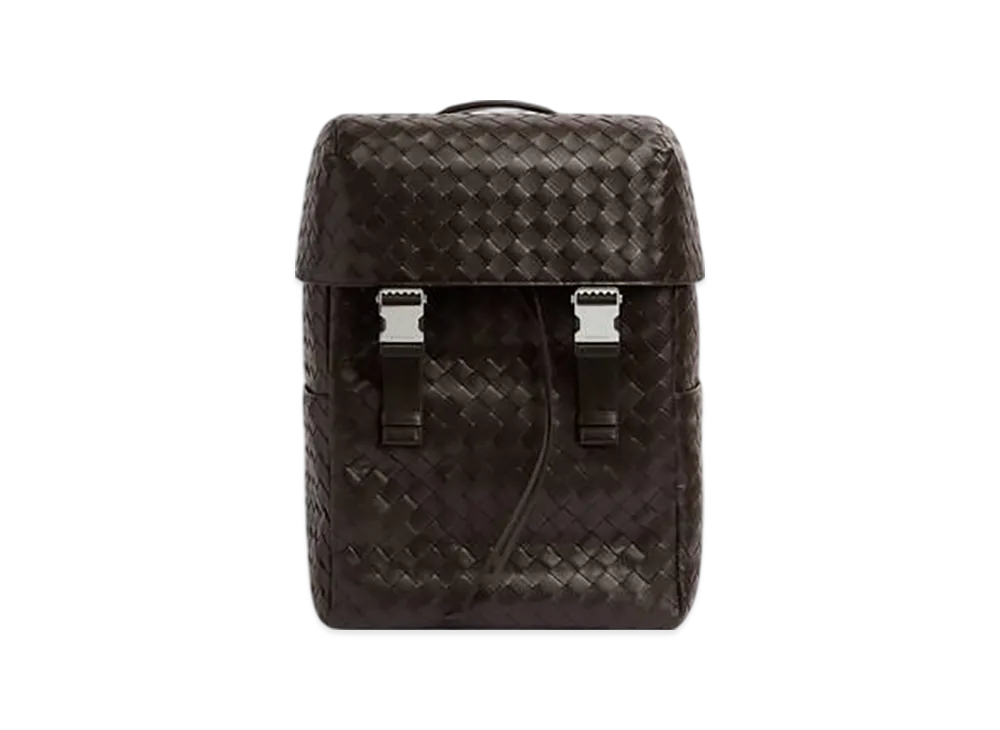 Bottega Veneta Intrecciato Flap Backpack "Fondant"