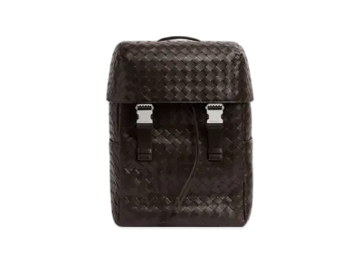 Bottega Veneta Intrecciato Flap Backpack "Fondant"