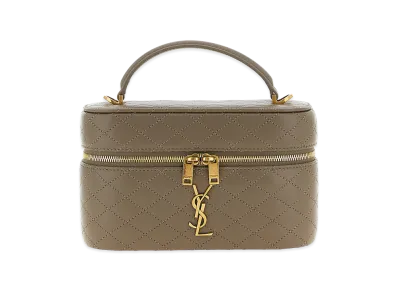 Saint Laurent Women's Gaby Vanity Bag In Lambskin "Brown"