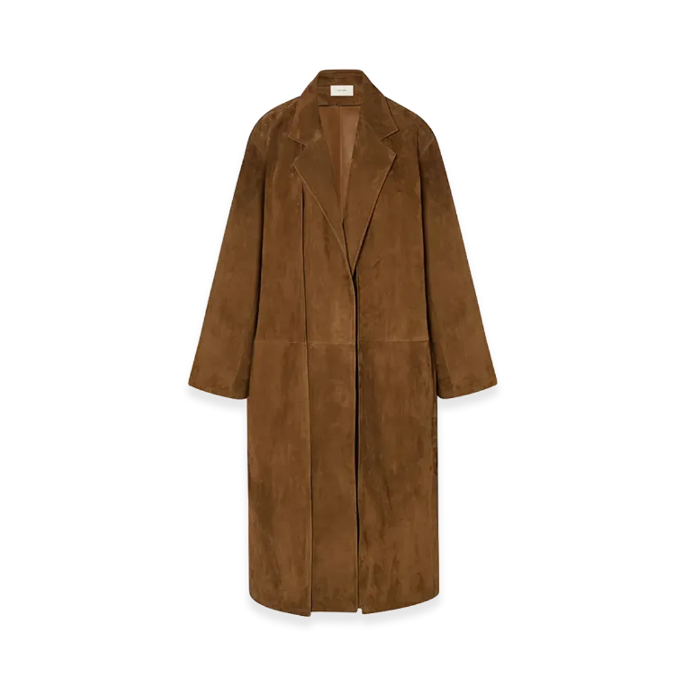 The Row Women's Serenis Suede Coat "Russet Brown"