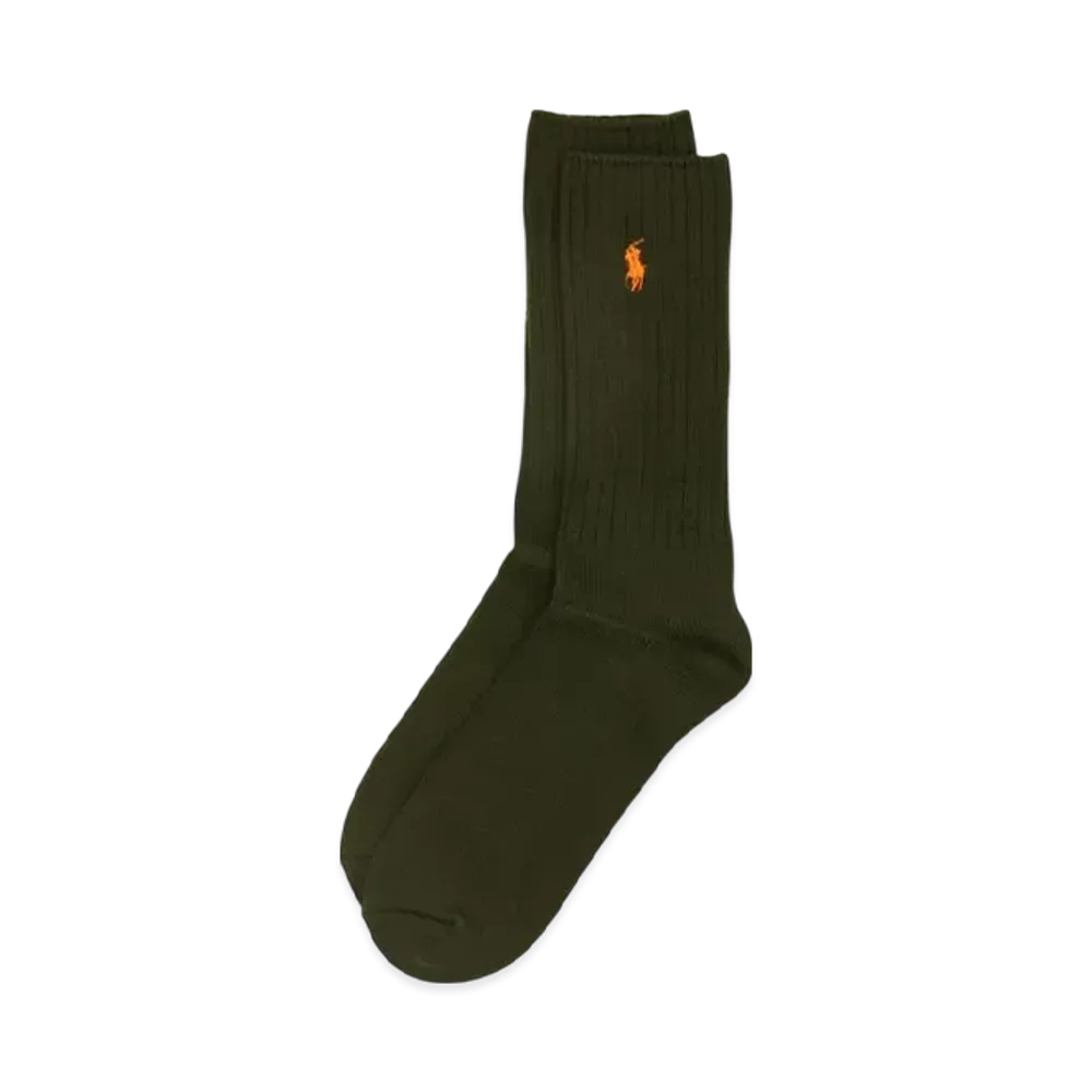 Polo Ralph Lauren Cotton Blend Crew Socks "Olive"