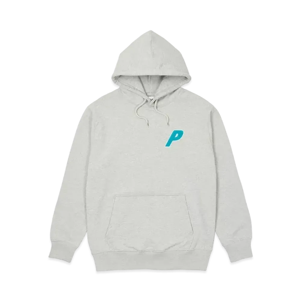 PALACE TRI-CHENILLE HOOD "Light Grey Marl"