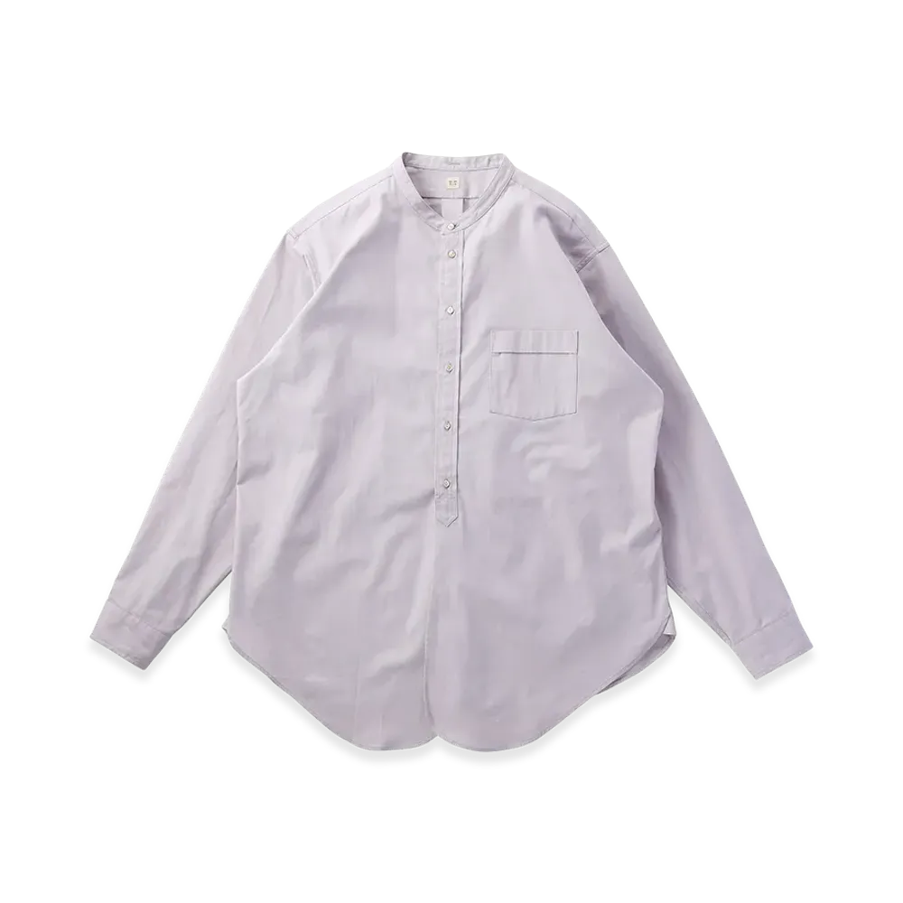 T.T Taiga Takahashi LOT.104 Band Collar Shirt "Purple Gray"