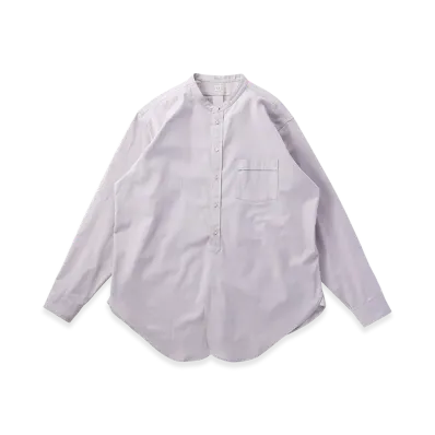 T.T Taiga Takahashi LOT.104 Band Collar Shirt "Purple Gray"