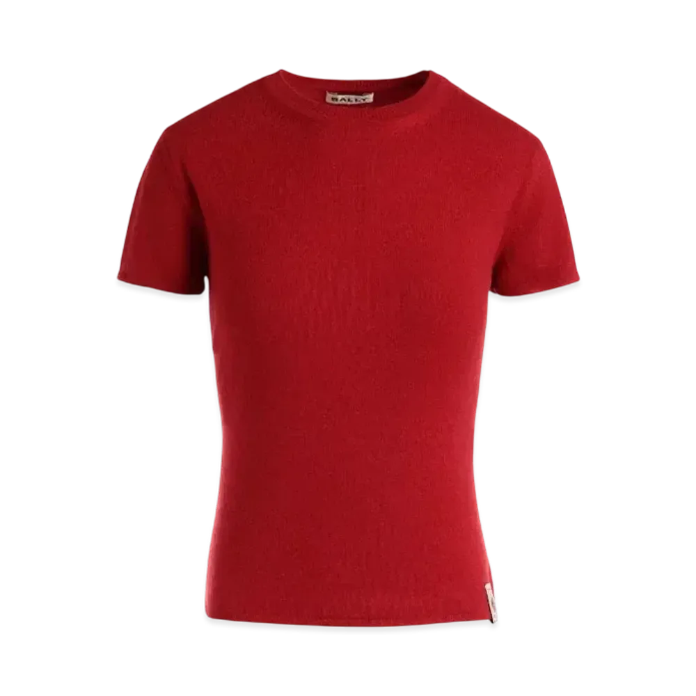 Bally Knit Top In Candy Red Cashmere "Red"