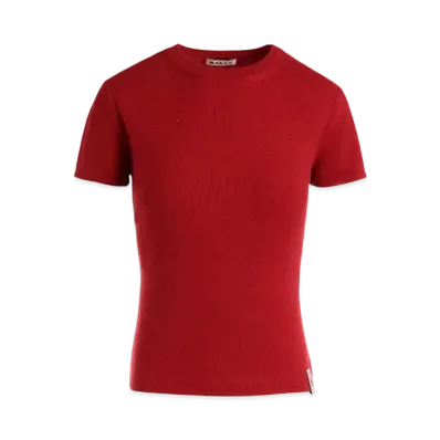 Bally Knit Top In Candy Red Cashmere "Red"