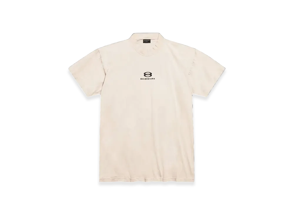 BALENCIAGA Unity Sports Icon Stretched-Out T-Shirt Oversized "Light Beige"