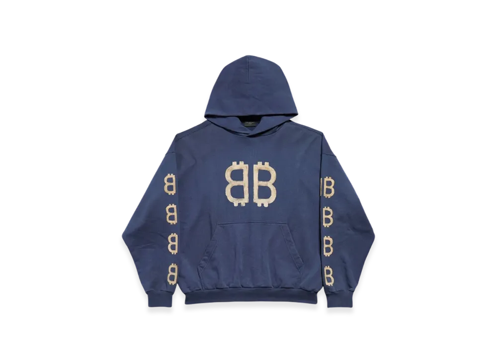 BALENCIAGA Crypto Hoodie Medium Fit "Blue"