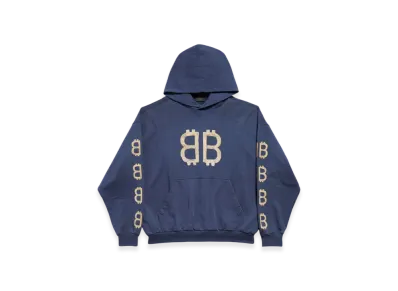 BALENCIAGA Crypto Hoodie Medium Fit "Blue"