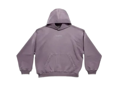 BALENCIAGA MENS Back Hoodie Medium Fit "Purple/Grey"