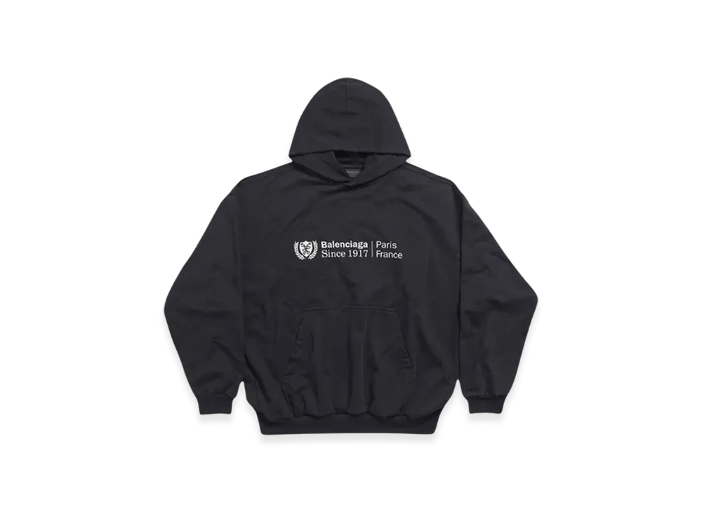 BALENCIAGA Institutional Hoodie Medium Fit "Black"
