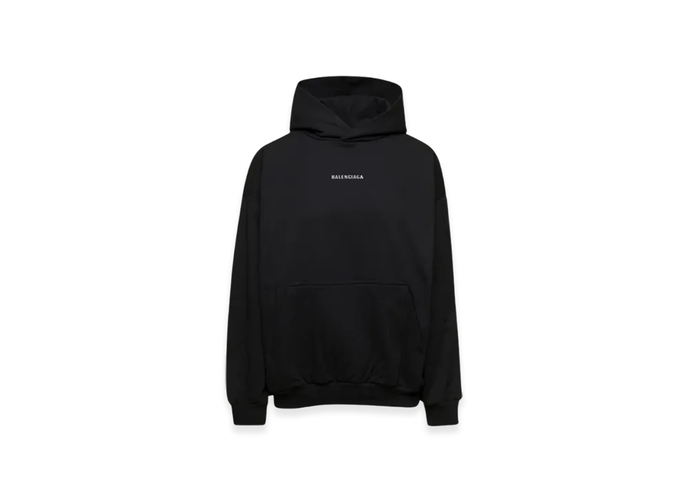 BALENCIAGA Logo Print Medium Fit Hoodie "Black"