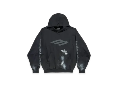 BALENCIAGA 3B Stencil Hoodie Medium Fit "Black"