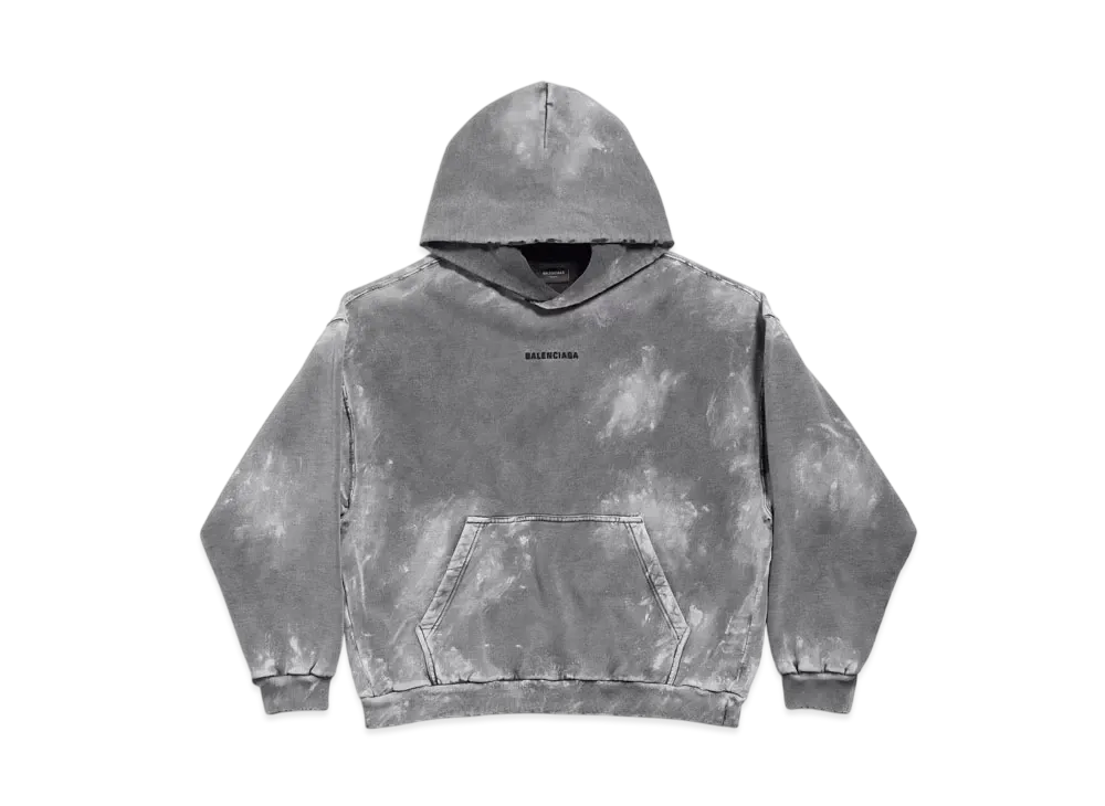 BALENCIAGA Men's Back Hoodie Medium Fit "Gray"
