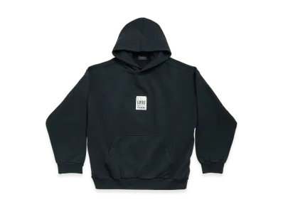 BALENCIAGA Airport Tag Hoodie Medium Fit "Faded Black"