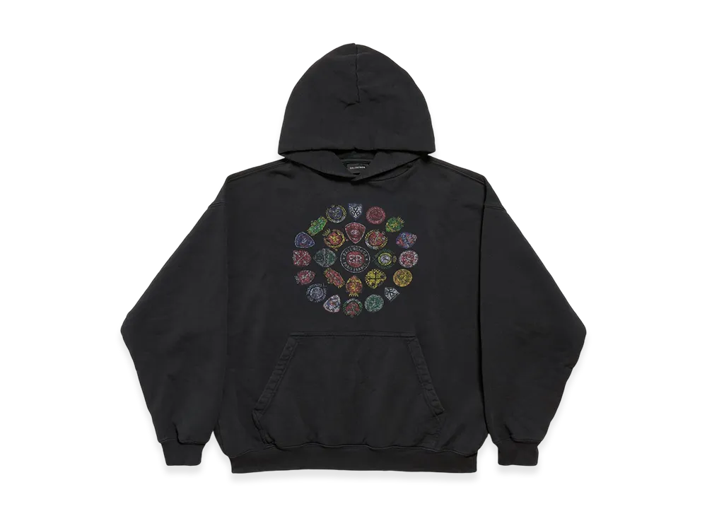 BALENCIAGA Spiral Crest Hoodie Medium Fit "Faded Black"