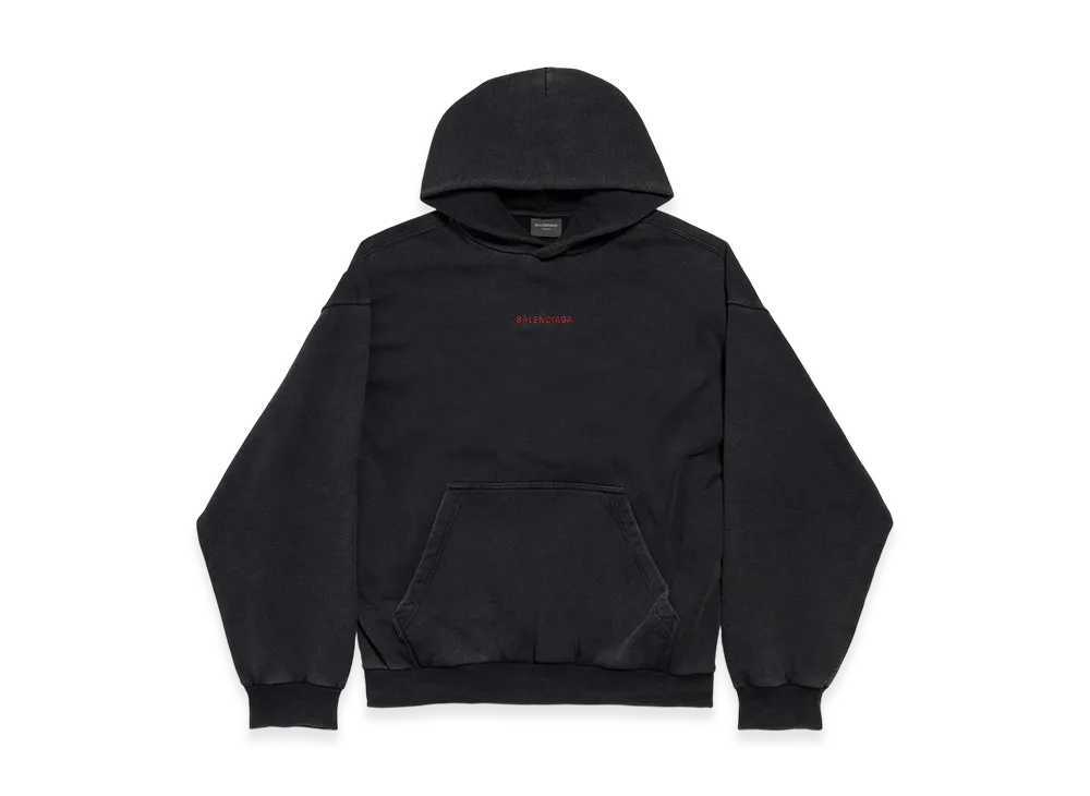 BALENCIAGA BALENCIAGA Back Hoodie Medium Fit "Faded Black/Red"