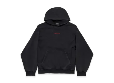 BALENCIAGA BALENCIAGA Back Hoodie Medium Fit "Faded Black/Red"
