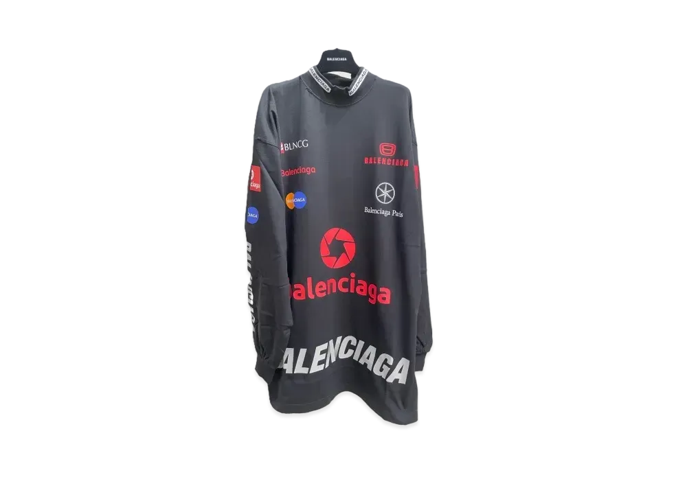 BALENCIAGA Top League Long Sleeve T-shirt Oversized "Black"
