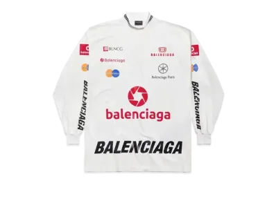BALENCIAGA Top League Long Sleeve T-shirt Oversized "White"
