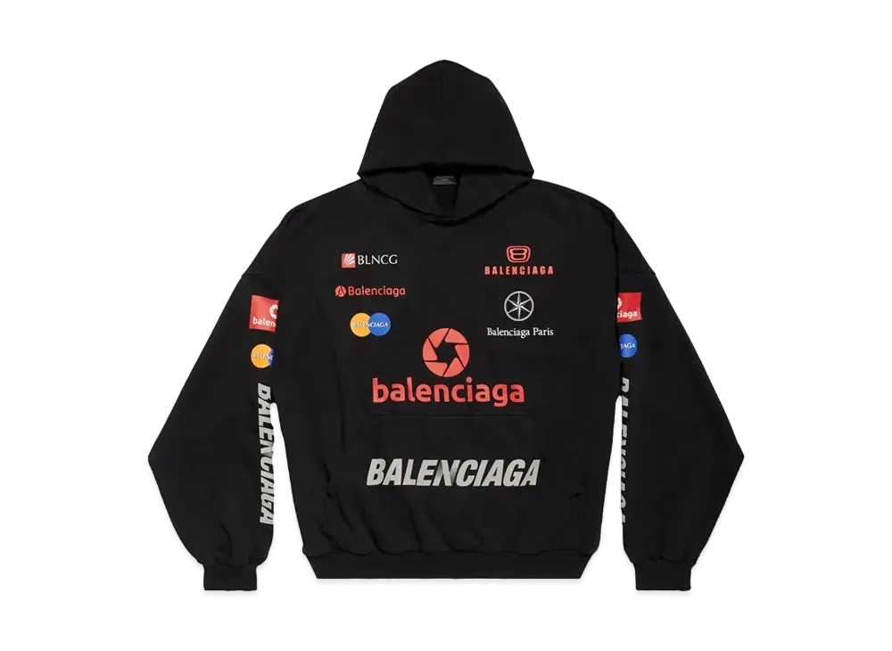 BALENCIAGA Men' Top League Hoodie Oversized "Black"