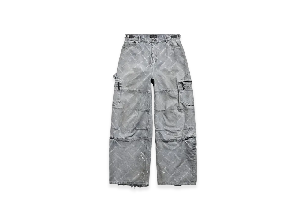 BALENCIAGA Bal Diagonal Allover Cargo Pants "Light Blue"