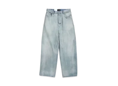 BALENCIAGA Denim Size Sticker Baggy Pants "Light Blue"