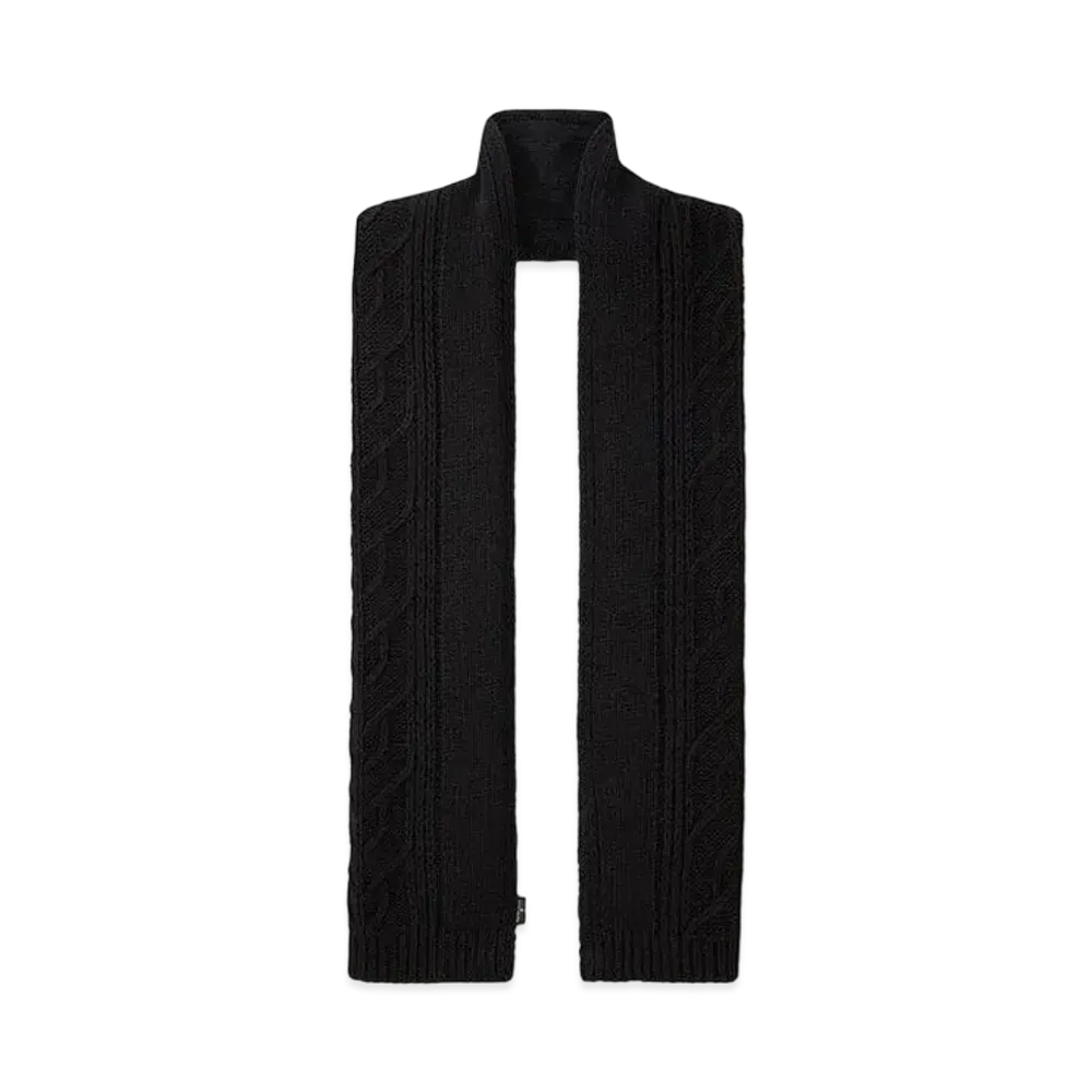 Stone Island N20D8 LAMBSWOOL WITH ARAN MOTIF "Black"